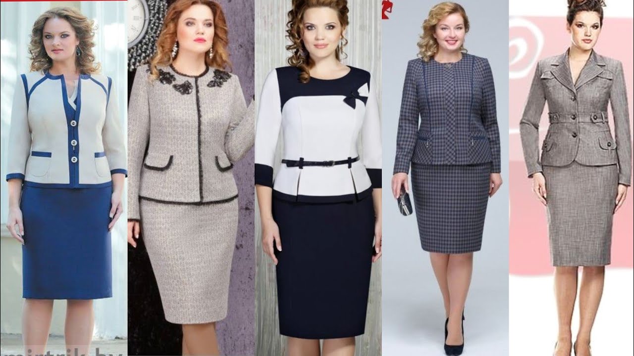 Most Demanding Plus Size Women's Office Wear Two Piece Dresses//Bodycon dresses with Jacket