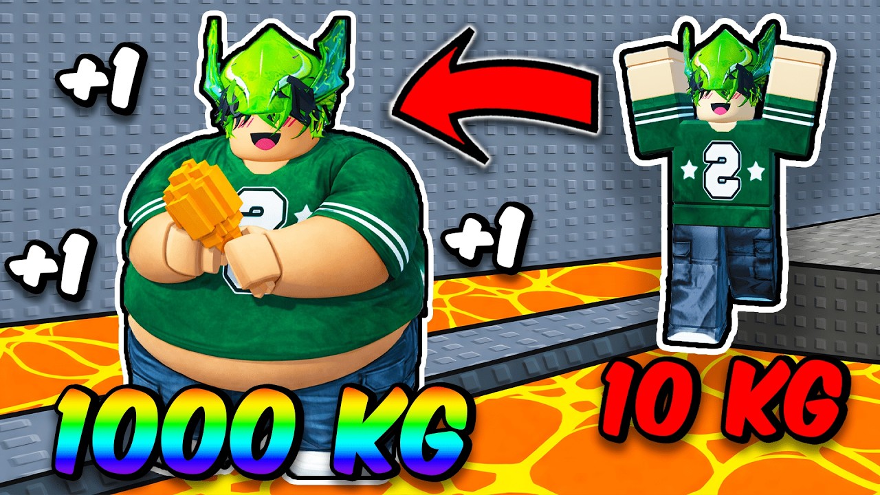 1 SANİYE = 1 KİLO! DÜNYANIN EN ŞİŞKO İNSANI OLDUM - Roblox