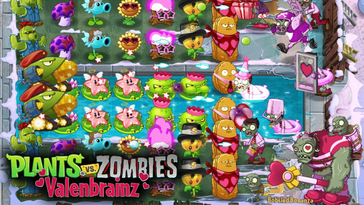 PvZ 2 PAK ValenbrainZ Widescreen | Spore-Shroom, Cupid Imps, Valentine Gargantuar & More | Download