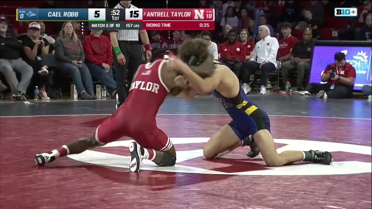 157lbs Nebraska's Antrell Taylor vs. Nebraska-Kearney's Cael Robb | Nebraska's Wrestling