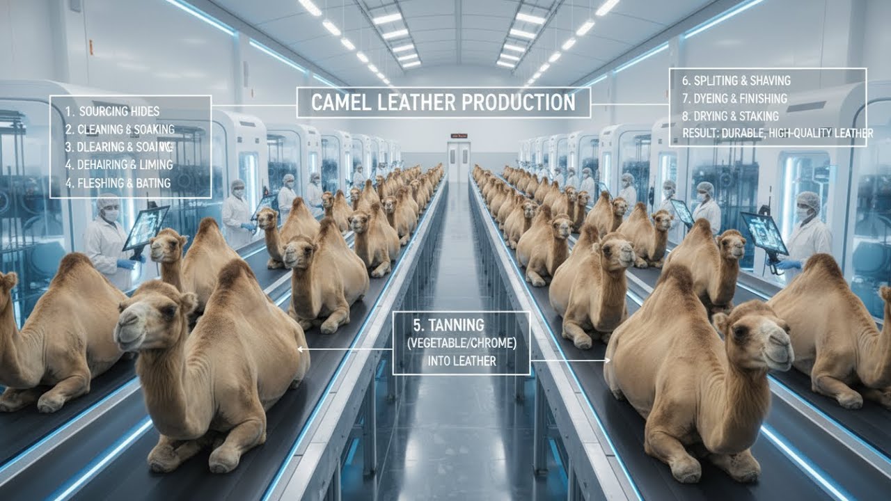 Making Luxury Bags from Camel Leather (Full Process)