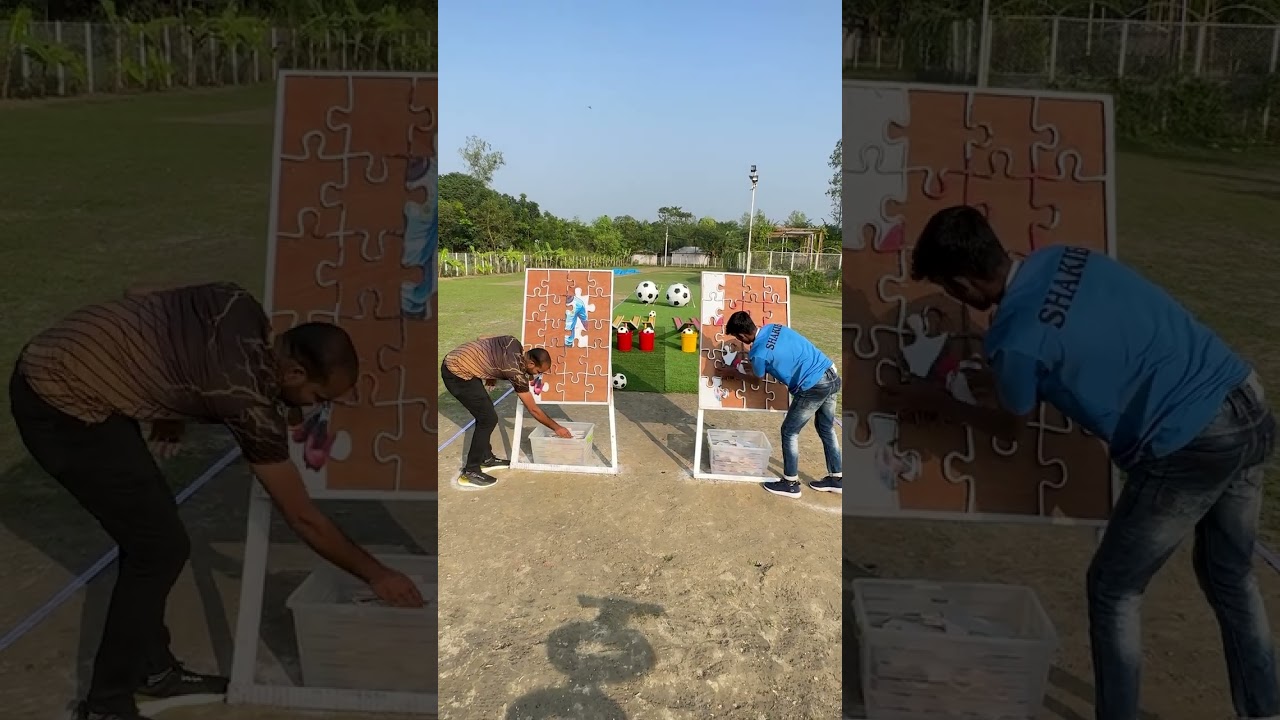 balloon popping with giant balls, football kicking, puzzle matching, and ultimate ball balancing