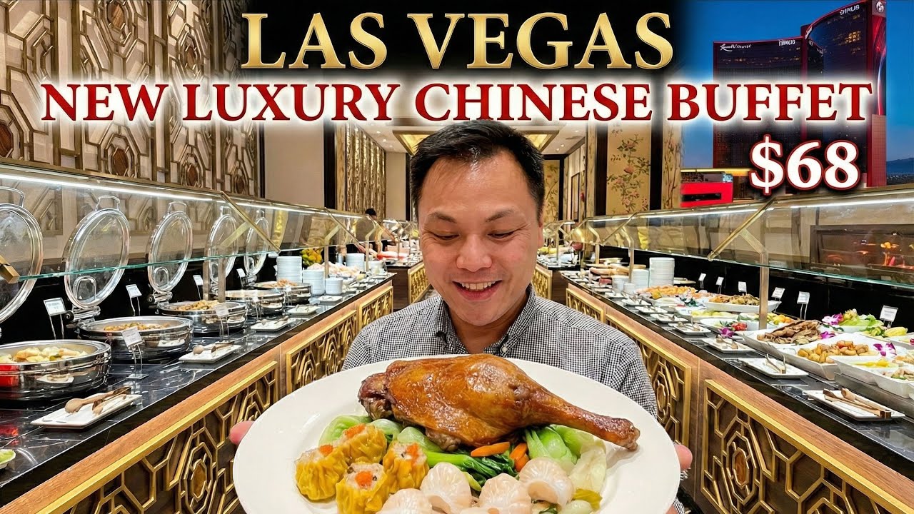 $68 All-You-Can-Eat LUXURY Chinese Buffet in Las Vegas! AYCE Peking Duck, Crab Legs, Dim Sum!