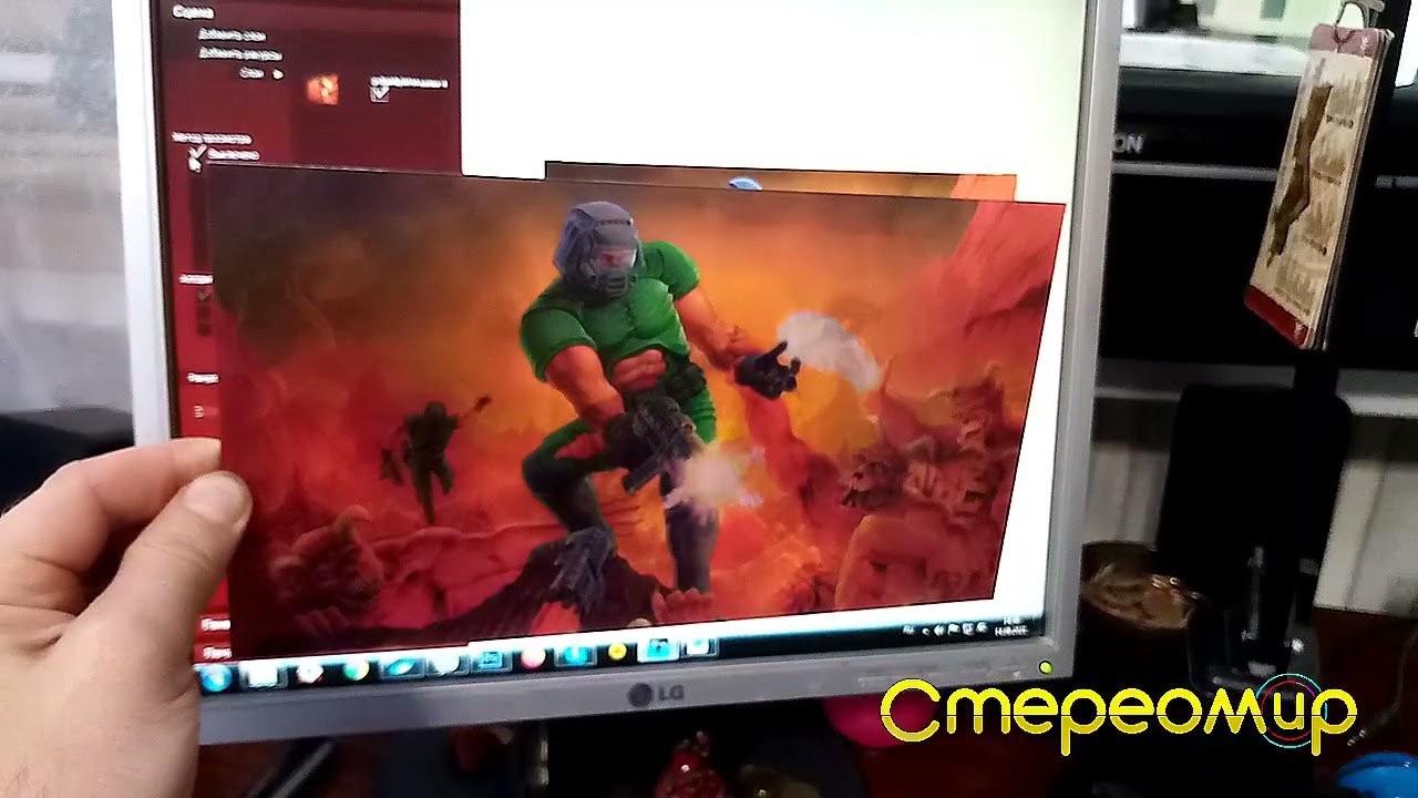 Постер doom game, игра стерео варио, лентикулярная печать