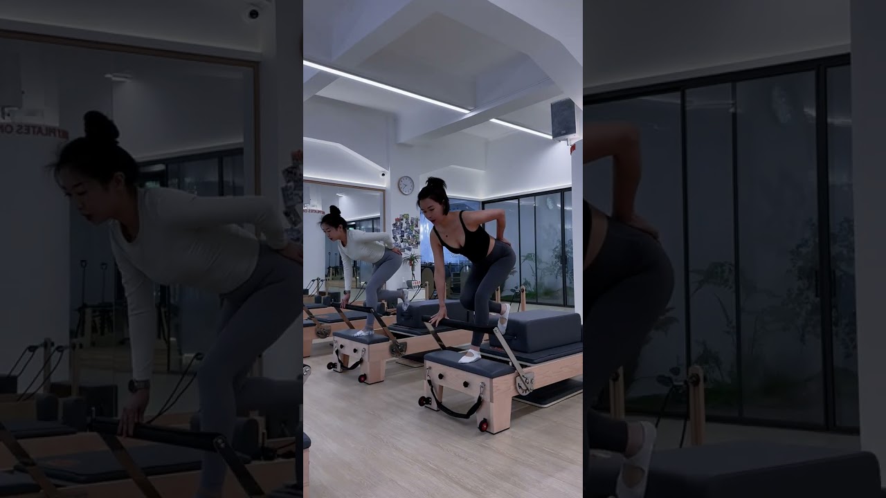 DZ132 Maple Wood Pilates Reformer Machine Studio Show
