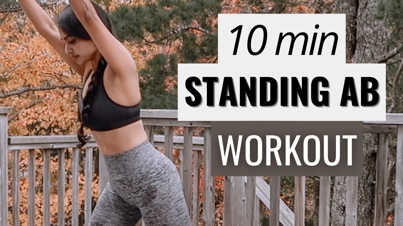 10 min STANDING ABS Workout | Low impact but effective (No equipment)