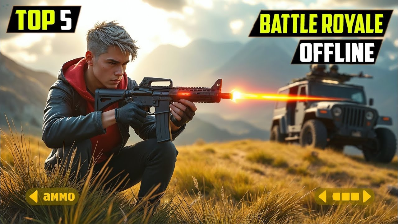 Top 5 Offline Battle Royale Games for Android | Low MB & High Graphics