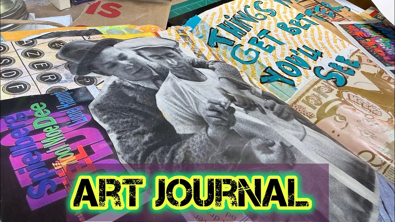 Творческий дневник с собой — всё наладится, увидишь! #artjournal #smashbook #collageart #gluebook