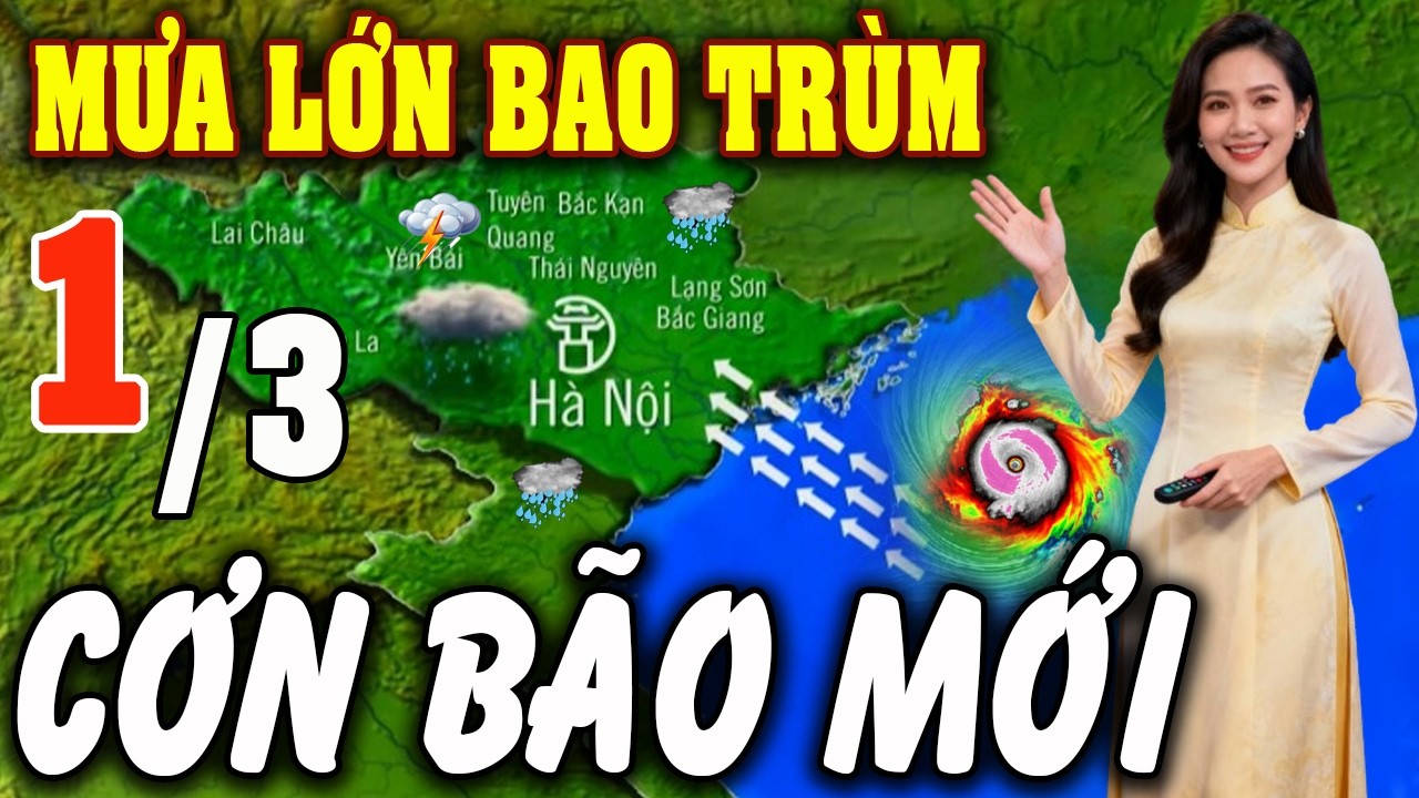 🔴[Trực Tiếp] TIN BÃO KHẨN 1/3: Áp thấp , gió mạnh,mưa rét diện rộng#baoso1 #thoitiet