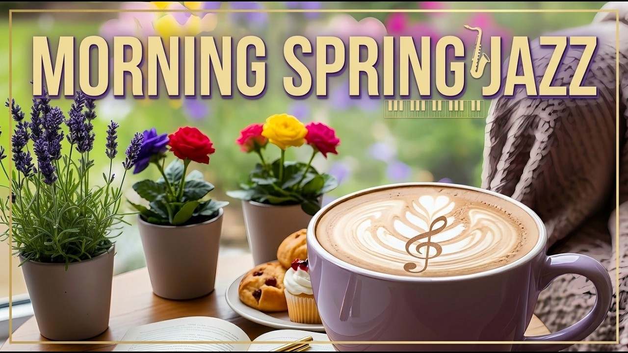 Spring Coffee Shop Ambience | Morning Spring Jazz & Relaxing Spring Jazz Music for Focus!!
