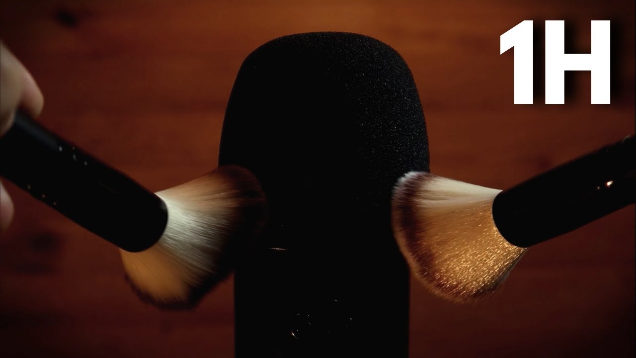 ASMR Mic Brushing on Cover - No Talking (1h Version)