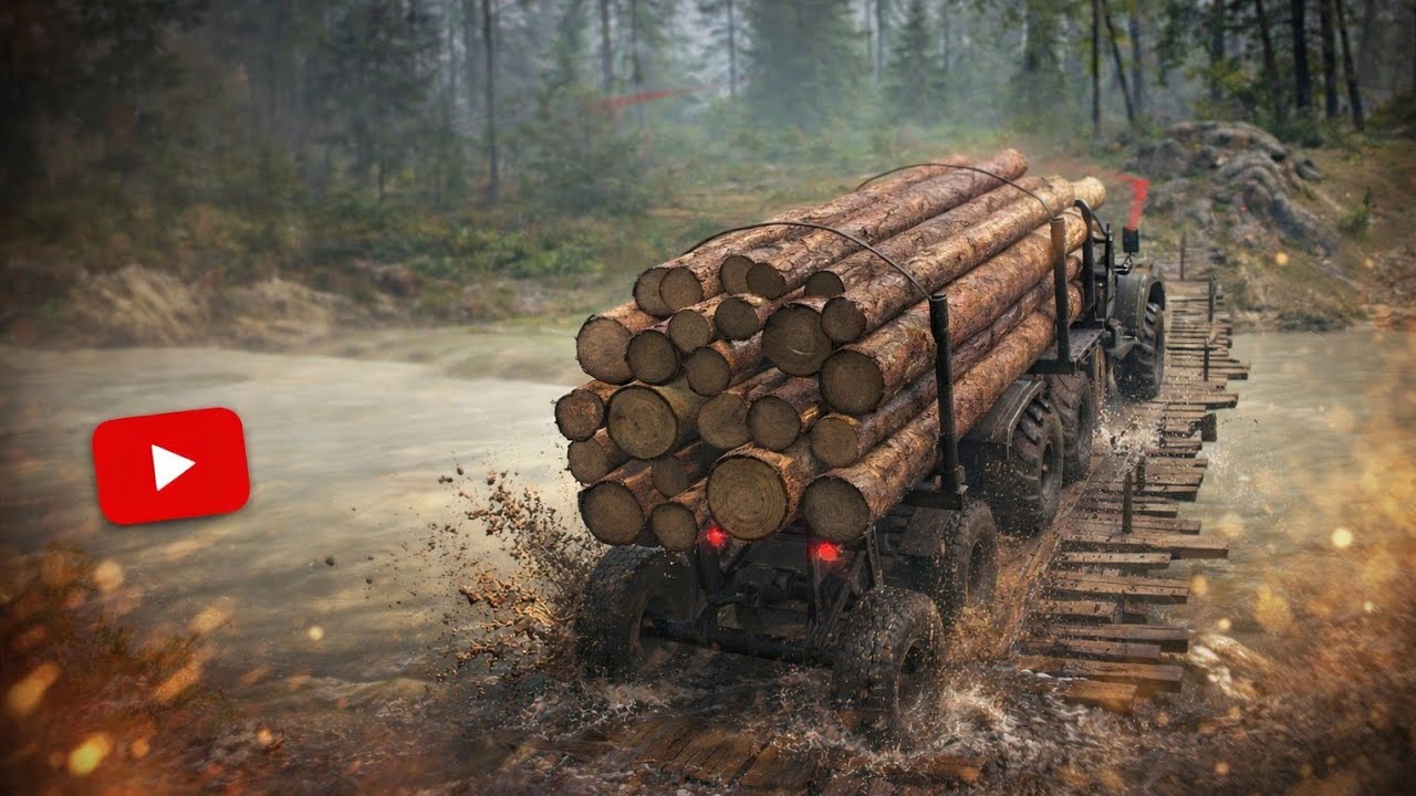 🚛 Mud Runner wood transportation 🪵✅️ ]Xtreme muddy roads 🛣 official gameplay 🎮 