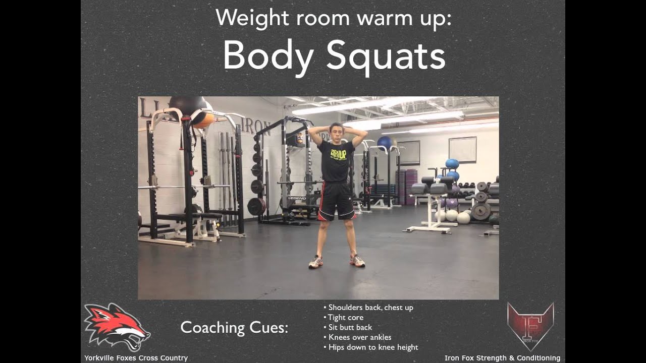 Sample weightroom routine for cross country runners