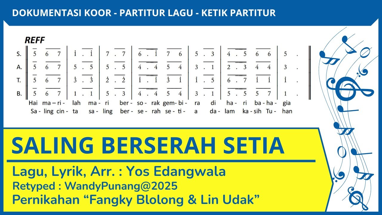 Lagu Pernikahan Katolik || Berserah Setia arransemen Yos Edangwala || Lagu Pembuka Misa Perkawinan