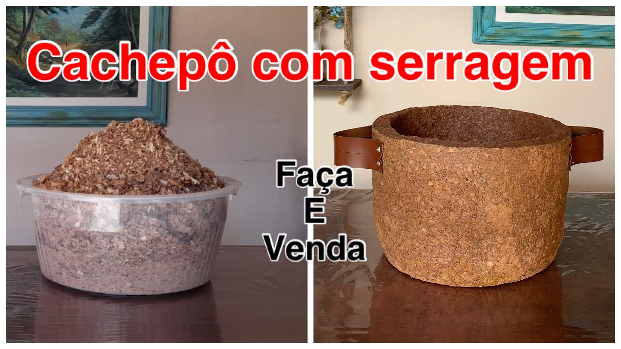 FAÇA VOCÊ MESMO! CACHEPÔ DE SERRAGEM DE MADEIRA