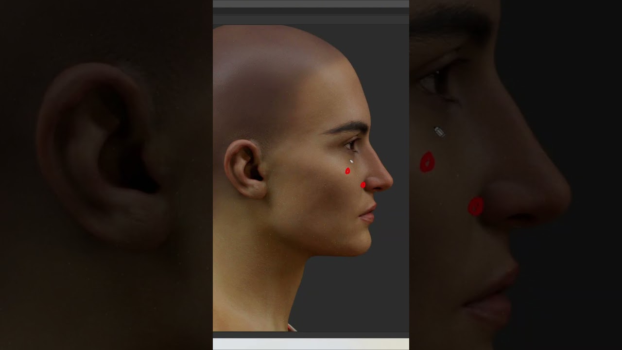 Do you know about the stair stepping in the center of the face?  #zbrush #anatomy