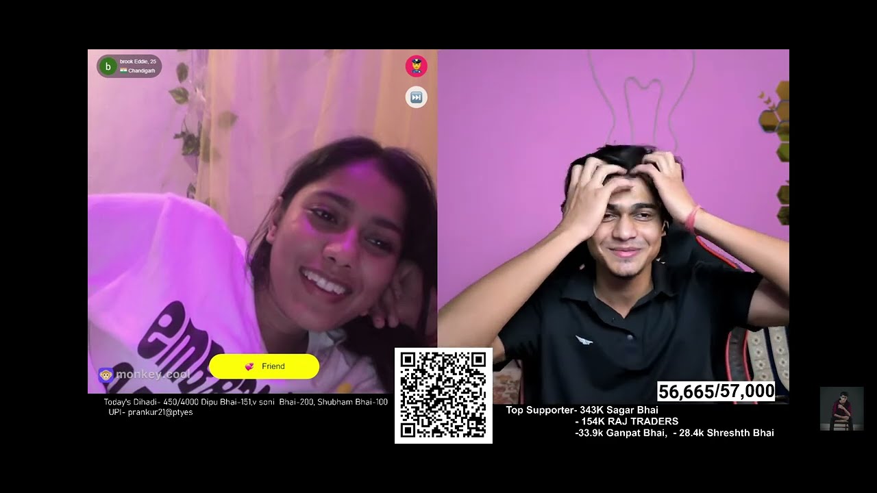 Doing Magic🪄with Cute girl😍💕 | Monkey chat 🐵 #monkeyapp #omegle #ometv #funny #viral #live 