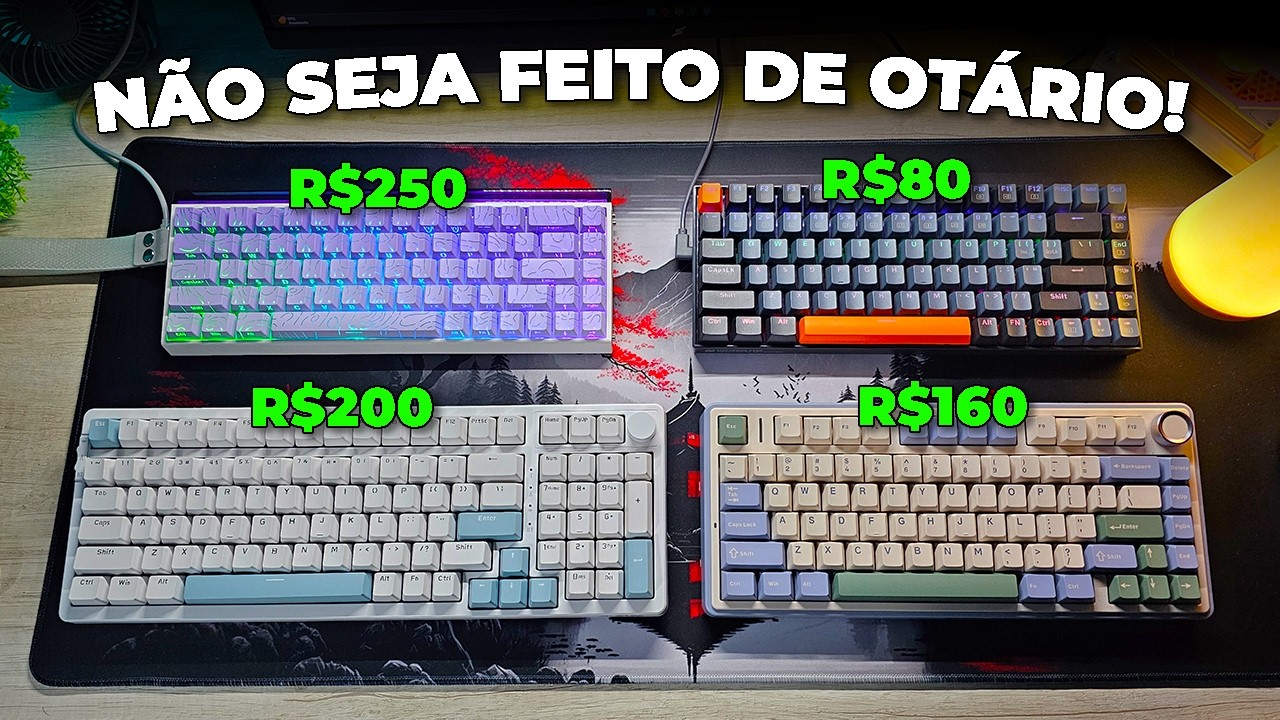TOP 6 Únicos Melhores Teclados Mecânicos / Magnéticos Baratos Custo Benefício 2025! Com e Sem Fio