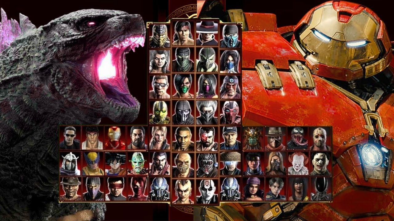Mortal Kombat 9 - GODZILLA & IRON MAN MARVEL - Expert Tag Ladder - Gameplay @(1080p) - 60ᶠᵖˢ ✔
