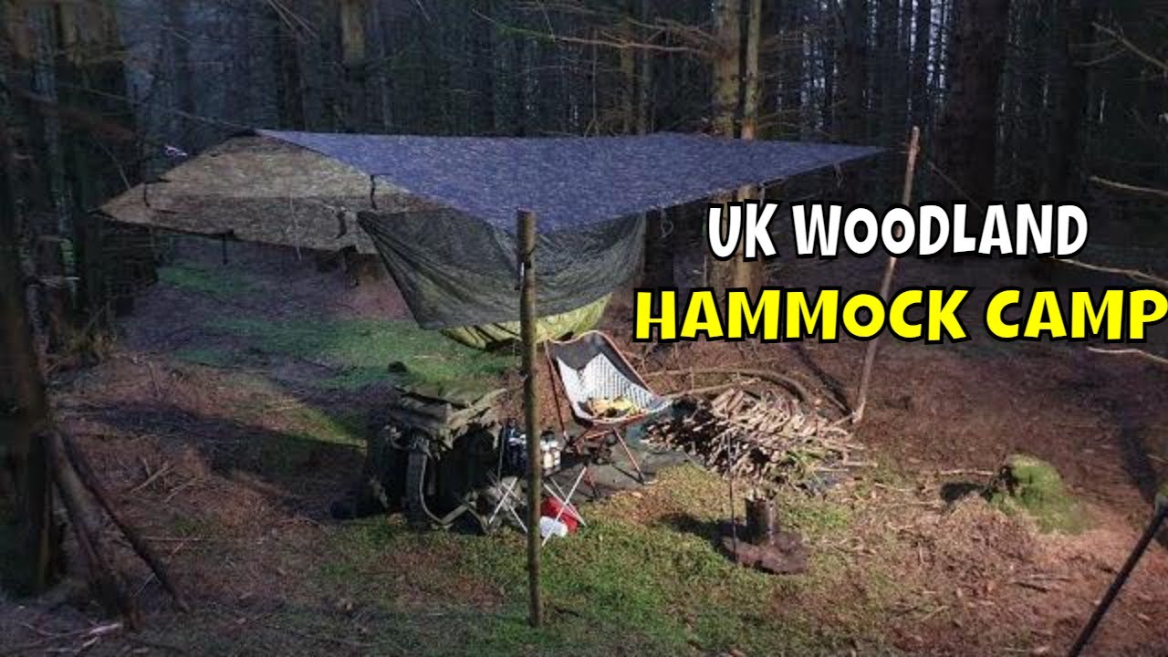 UK WOODLAND SOLO HAMMOCK CAMP cooking cottage pie