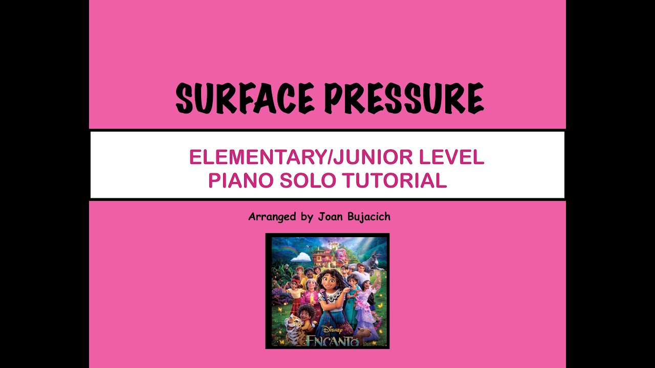Surface Pressure, Encanto)El/Jr Piano Solo, Synthesia Tutorial, SHEET MUSIC AVAILABLE, Joan Bujacich