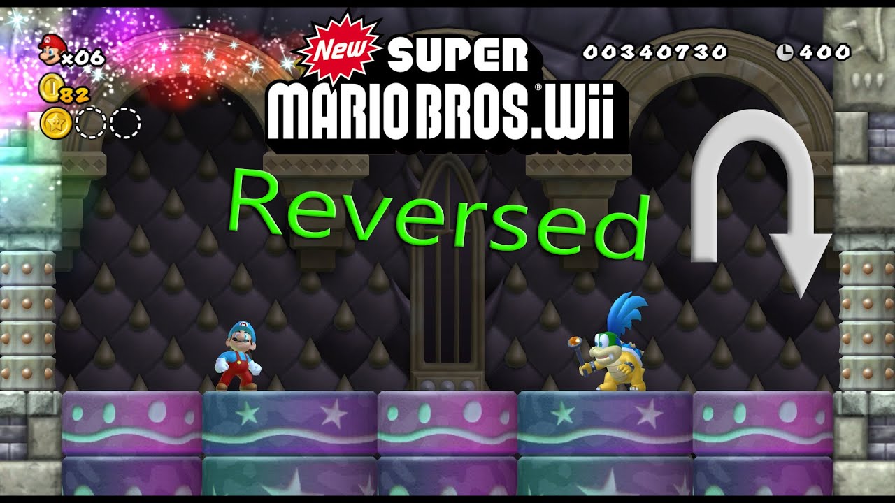 New Super Mario Bros. Wii but its in REVERSE