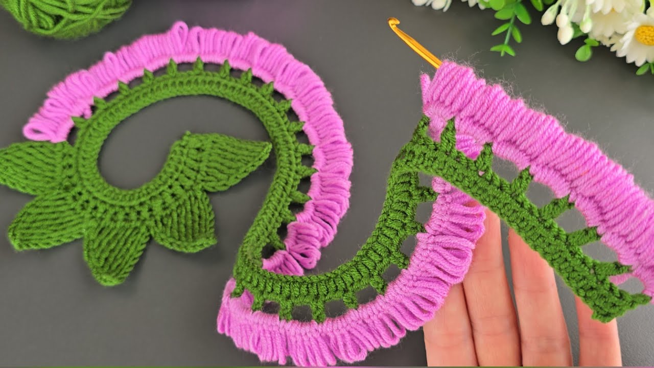 Super Beautiful 🥰 Easy Crochet Flower Tutorial | DIY Floral Embellishment for Beginners