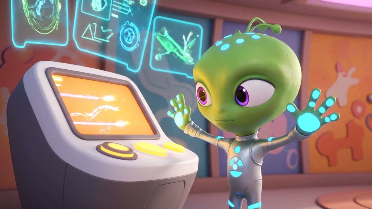 Между нами говоря, озорной инопланетянин потерял свою пуговицу 👽 | Детские стишки и песни