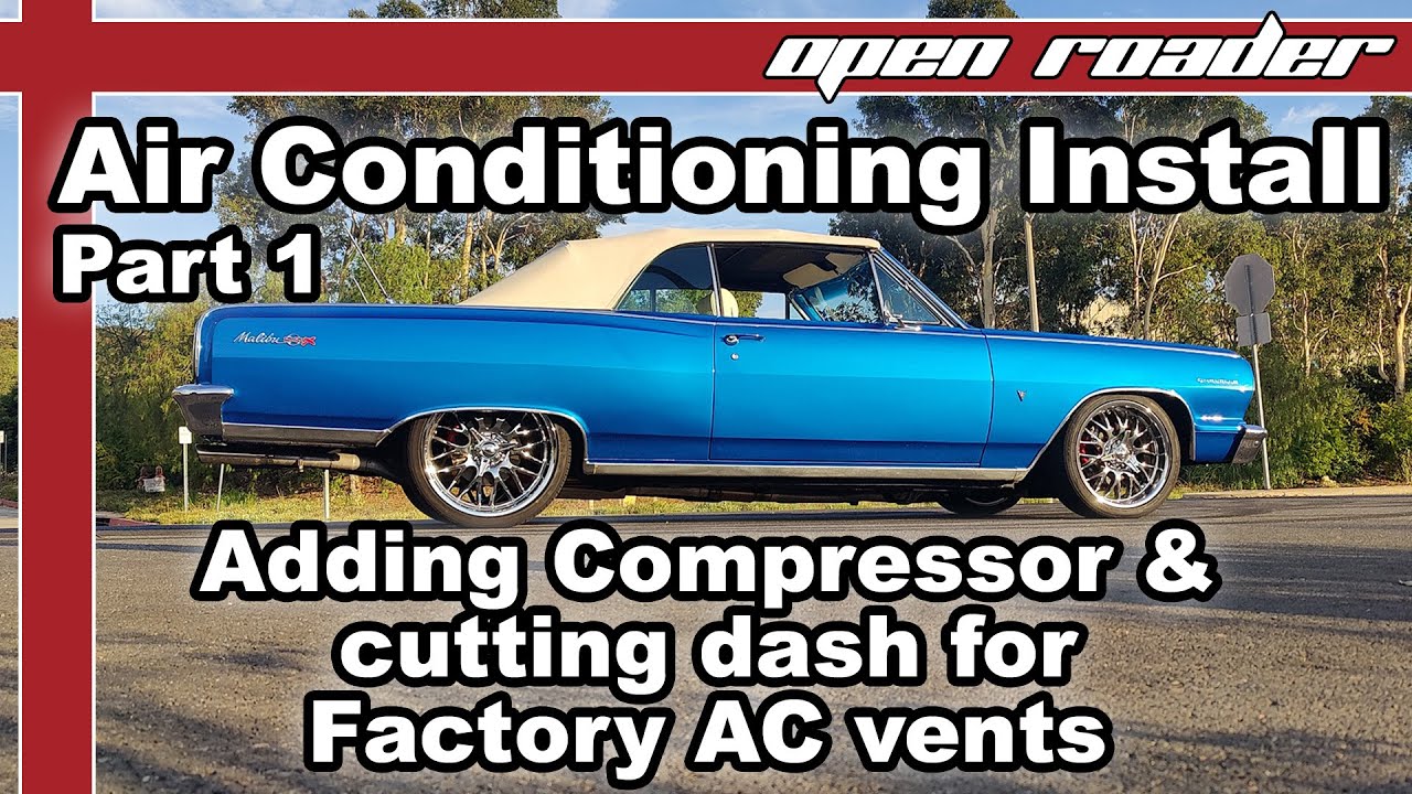 pt1 1964 Chevelle Air Conditioning Install part 1 | Compressor / Cutting in Factory Dash Vents | 4k