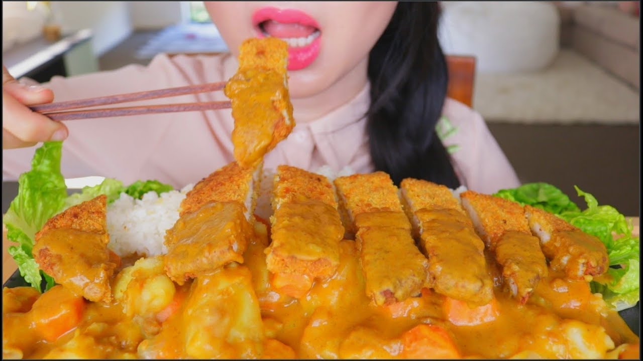 ASMR JAPANESE CHICKEN KATSU CURRY RICE | EATING SOUNDS | NO TALKING