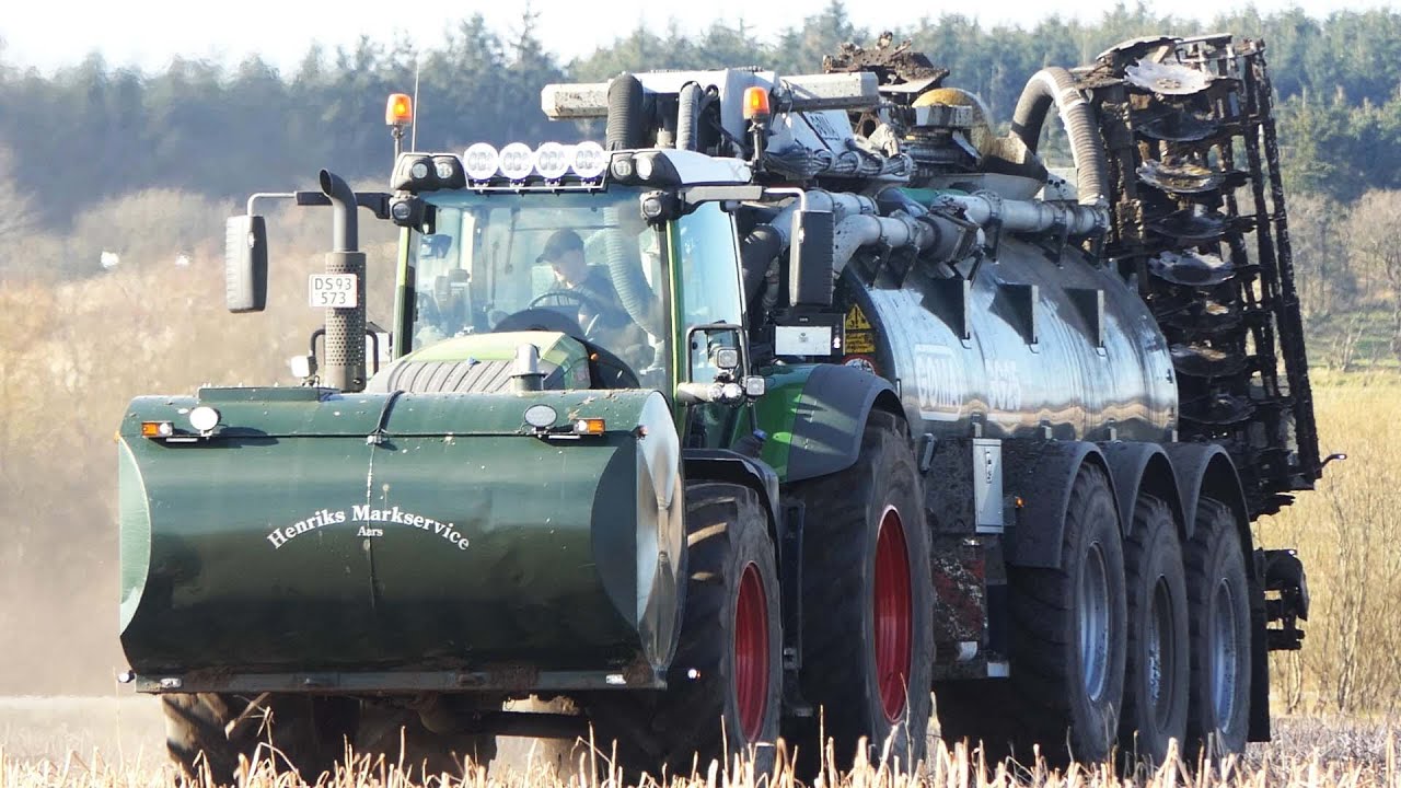 Fendt 942 Vario laying manure w/ GØMA GG25 Slurry Tanker | Manure Season 2023