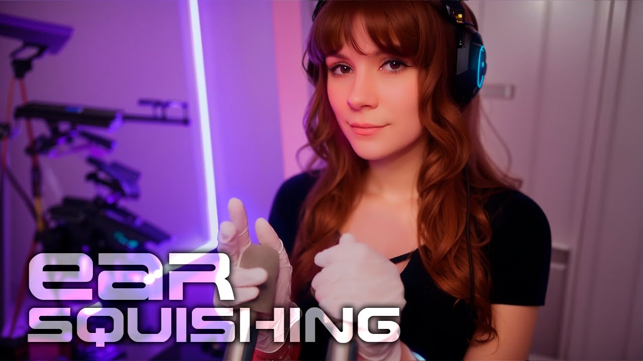 ASMR Mic Squishing 💎 No Talking, Latex Gloves, Ear Attention, Ear cupping, Squidging