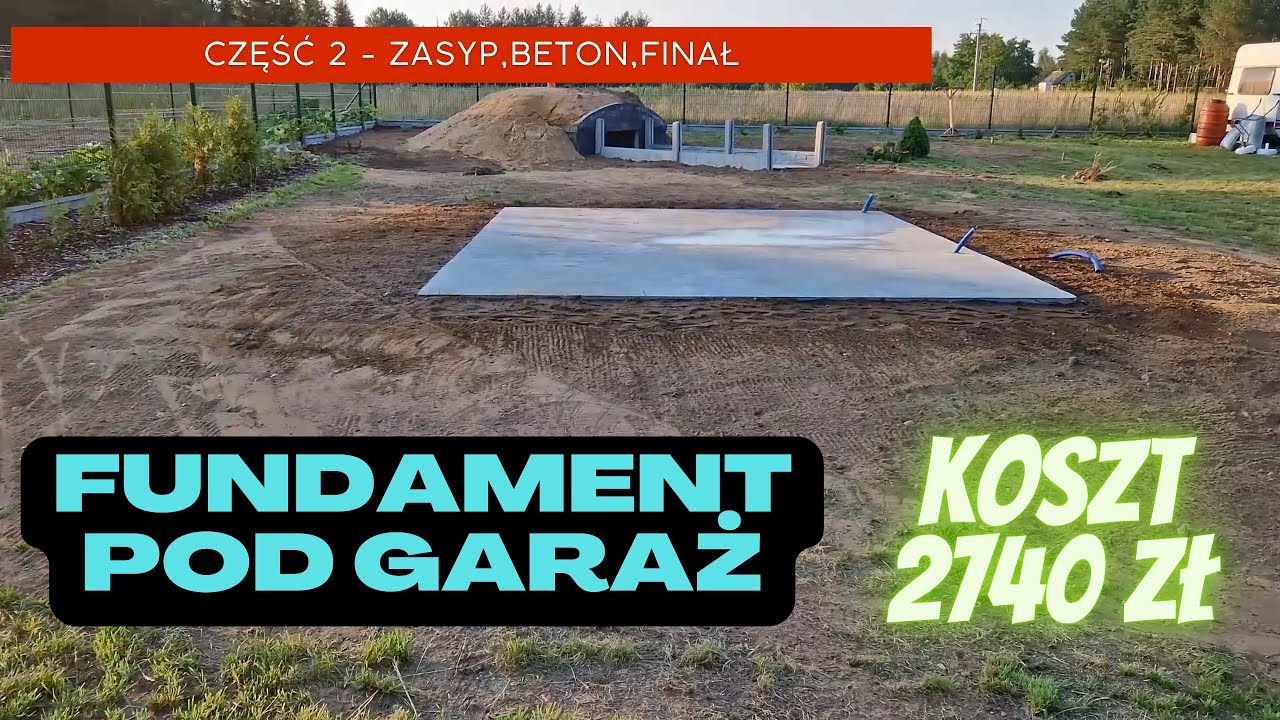Płyta Fundamentowa Pod Garaż. Cz.2 Zasyp, Zagęszczanie, Beton . Na Działce! odc.83  #MajsterAmator