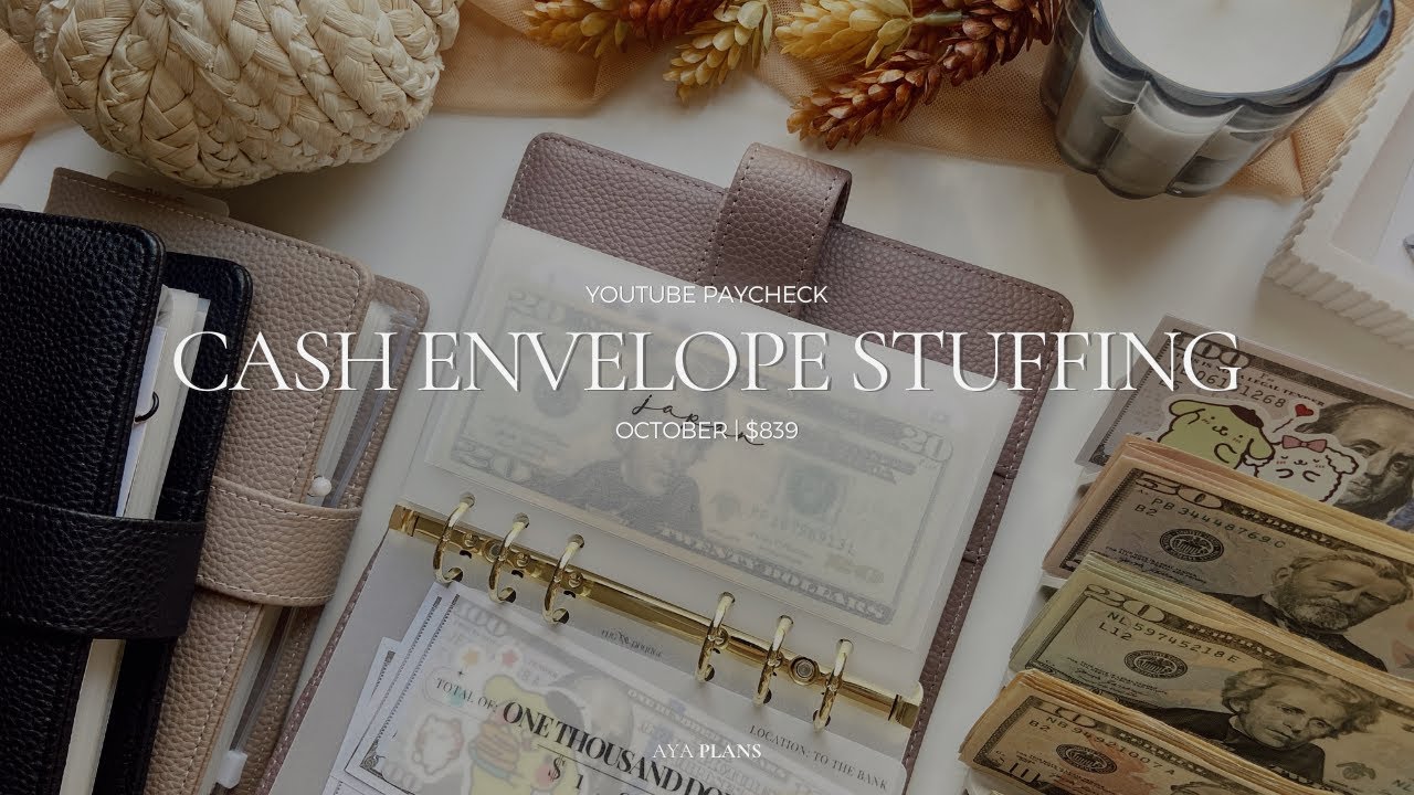 Cash Envelope Stuffing | $839 | YouTube Paycheck