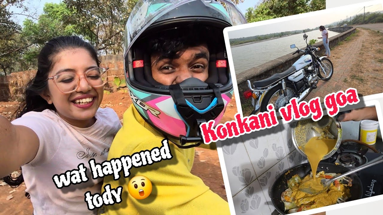 Near Death Experience 😢 first RX Ride/ Cooking Goan Crab Xacuti 🦀#konkanivlogs #goanvlogger  
