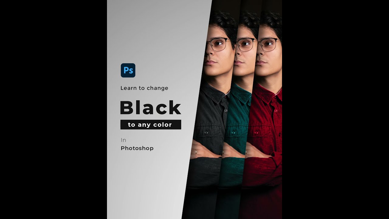Learn to change black to any color in Photoshop | Advanced Tutorial