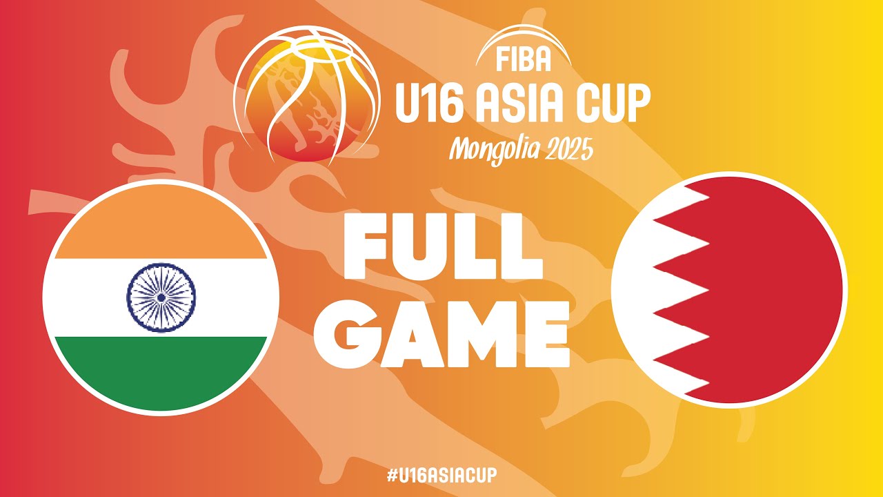 Group Phase | India v Bahrain | Full Basketball Game | FIBA U16 Asia Cup 2025