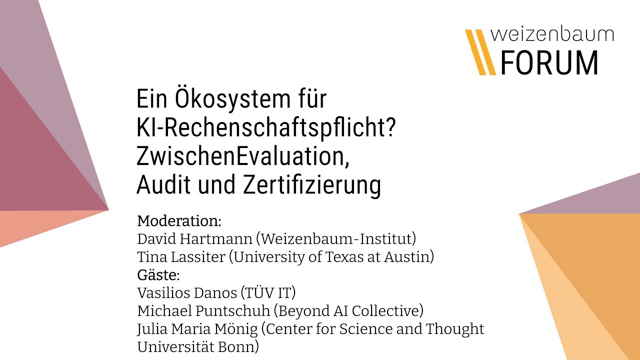 Weizenbaum Forum Jun25 | Ein Ökosystem für KI-Rechenschaftspflicht?