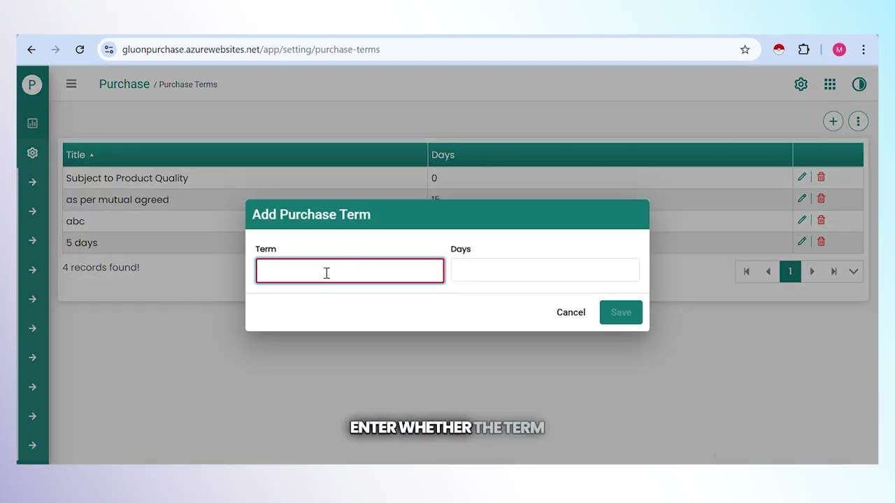 Vendor & Purchase Settings in Gluon ERP | Quick Configuration Guide