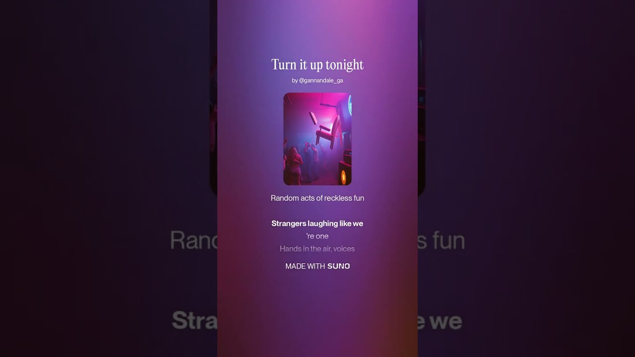 Turn it up tonight