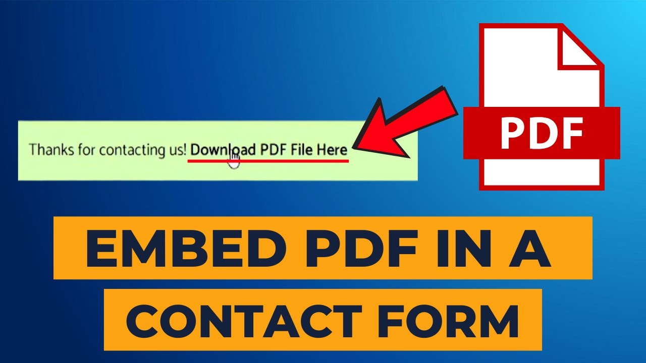 HOW to EMBED PDF in WP Contact Form Wordpress 2025 | Step By Step Guide | ThatsSooEasy