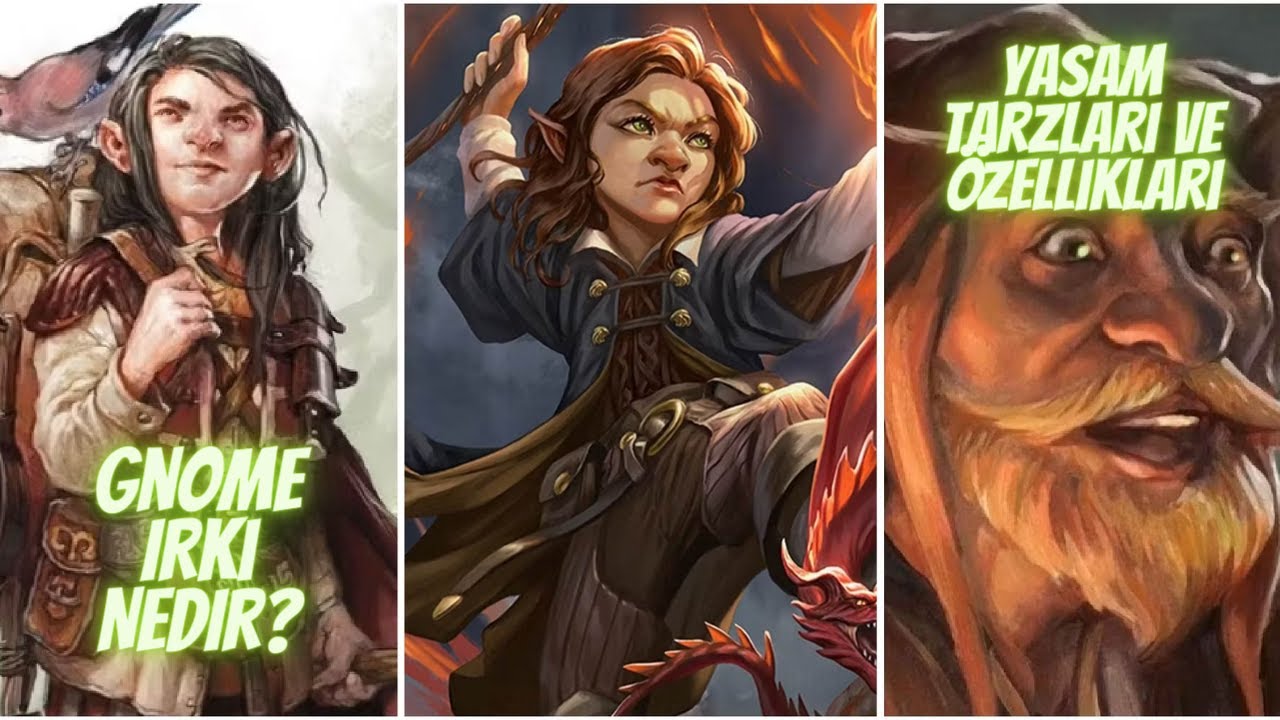 Gnome Irkı Tanıtımı (Rock,Forest,Deep) DND Özellikleri Yaşam Tarzı
