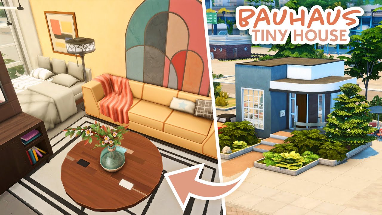 Миниатюрный дом Баухаус // The Sims 4 Скоростная сборка