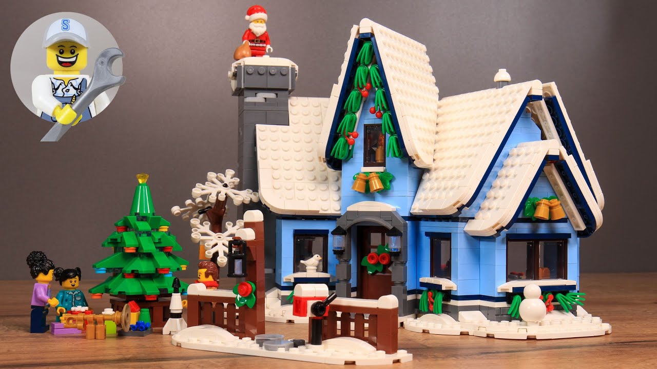 Lego Creator 10293 Santas Visit/ Besuch des Weihnachtsmann stop motion speed build 4K