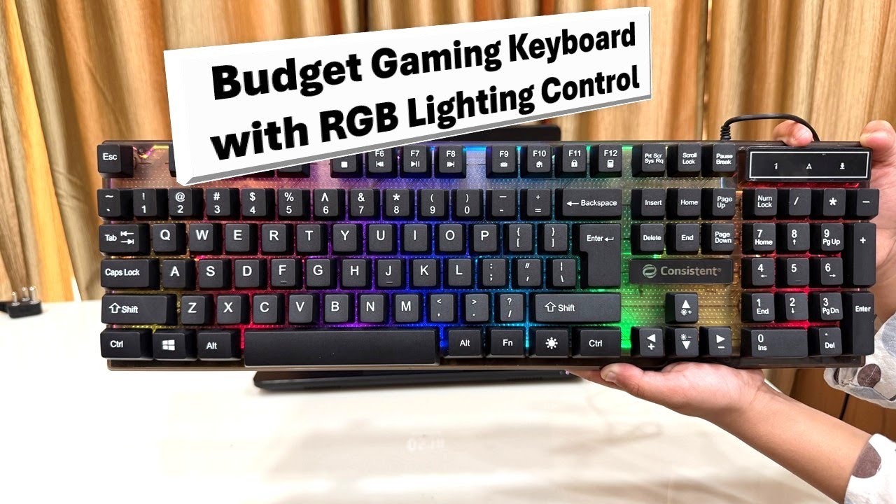 Budget Gaming Keyboard with RGB Lighting Control | Consistent Keyboard