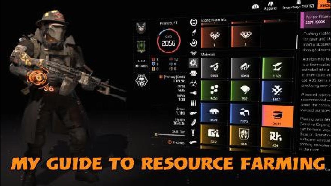 How I Farm for Resources, My. Guide| Division 2