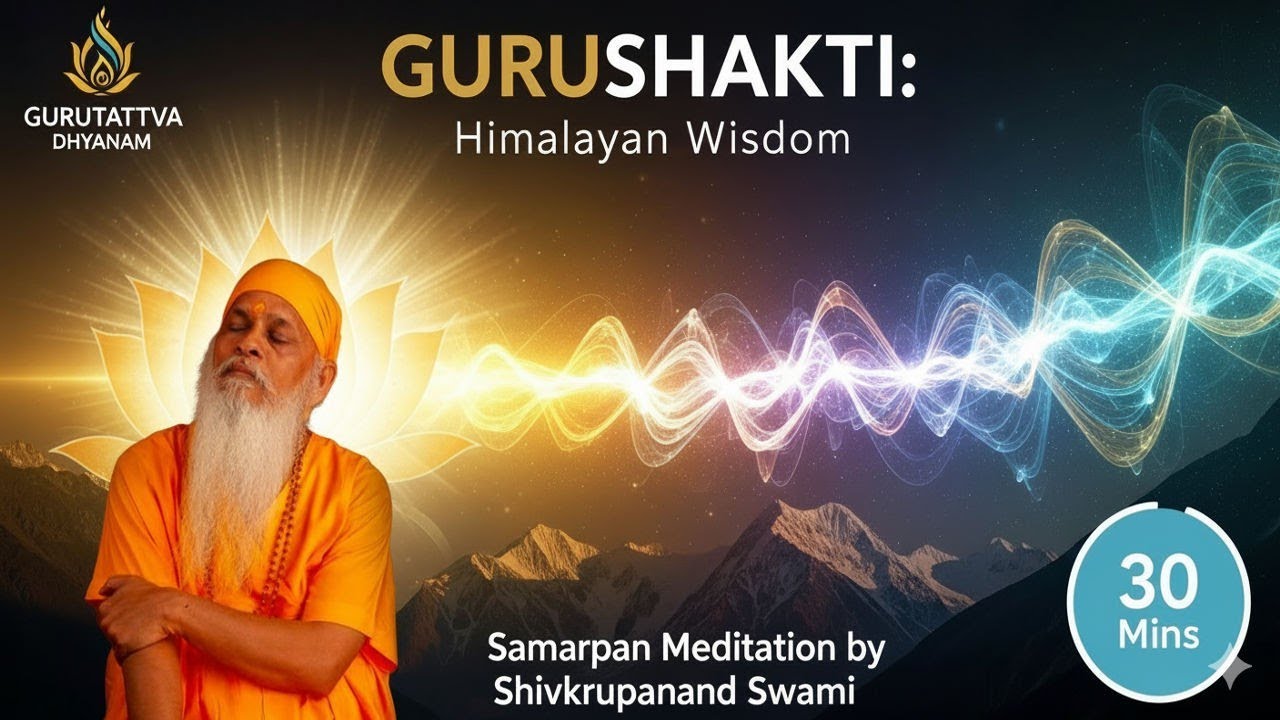 Gurutattva 30 min mediation with pravachan by shivkrupanand swami 🪔#gurutattva 