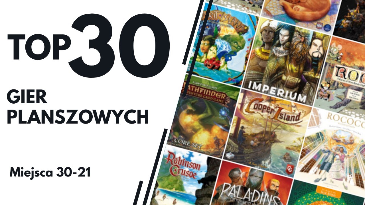 Top 30 gier planszowych - miejsca 30-21
