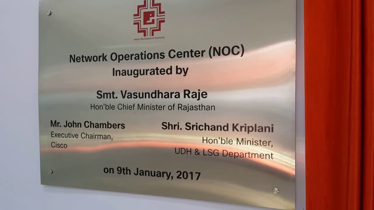 jaipur smart city! JDA & Cisco network operations center cm vasundhara raje