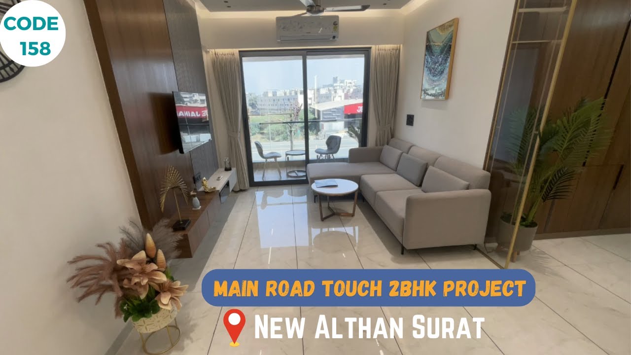 2bhk New Project in Developing location of Surat! New Althan! 2 Balconies in 2bhk! Main road touch!